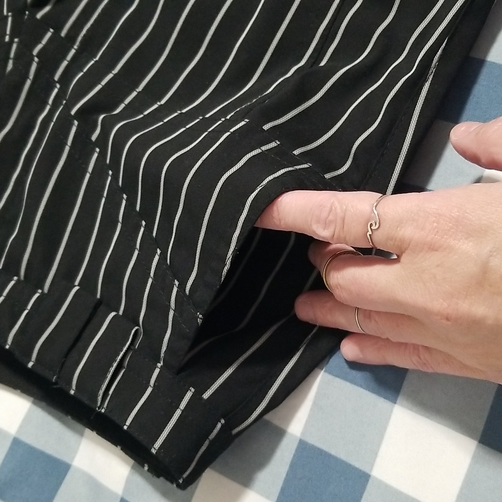 POLECI MADE IN USA BLACK AND WHITE STRIPE PANTS - Picture 13 of 16